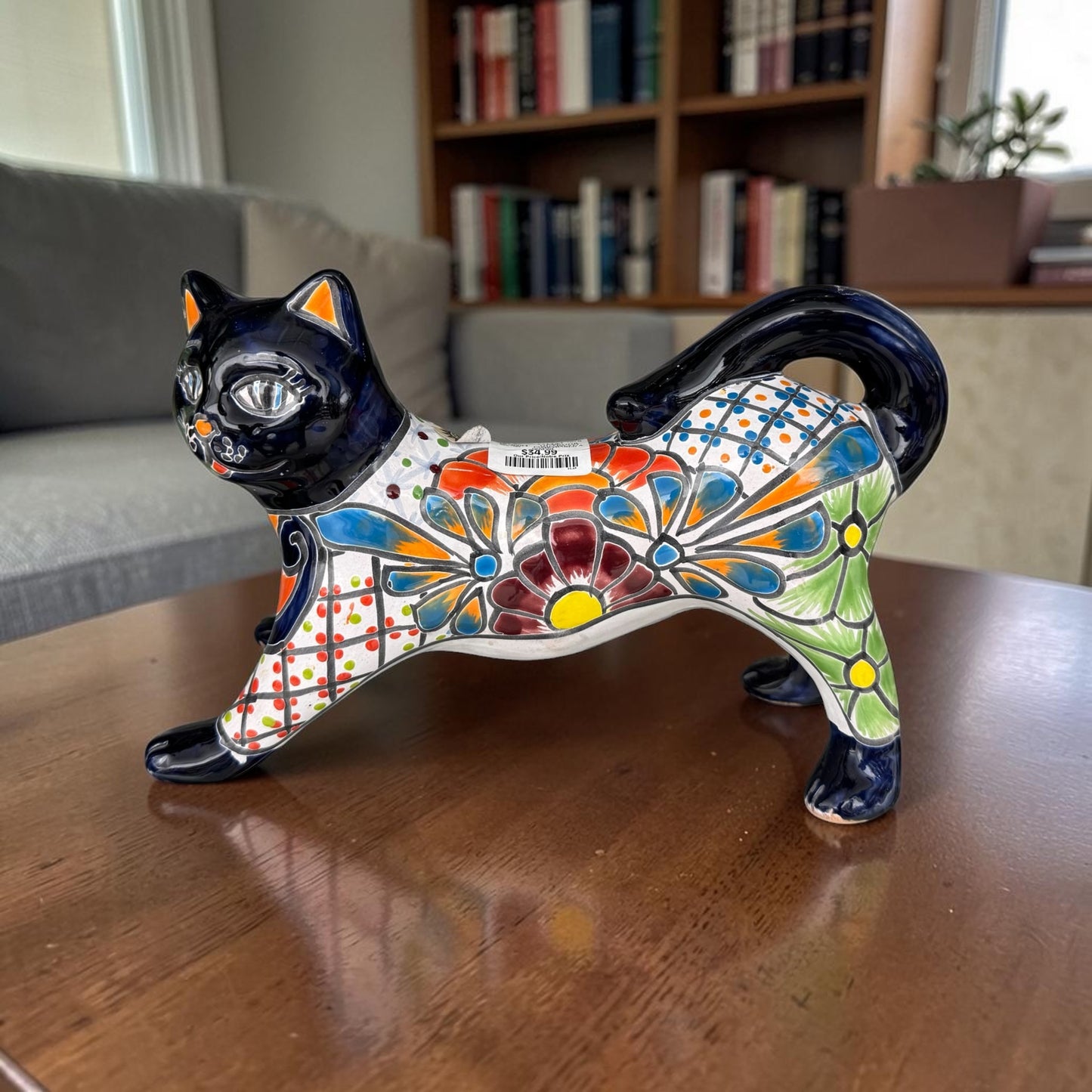 Gato de Cerâmica Colorido