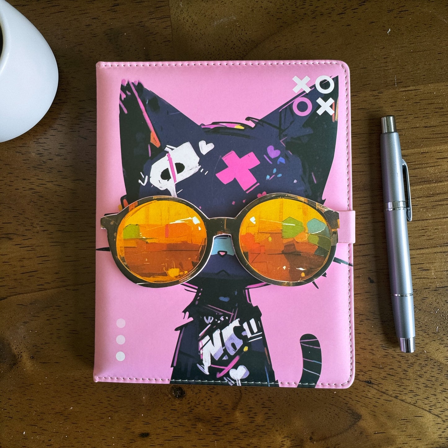 Caderno com fecho magnético
