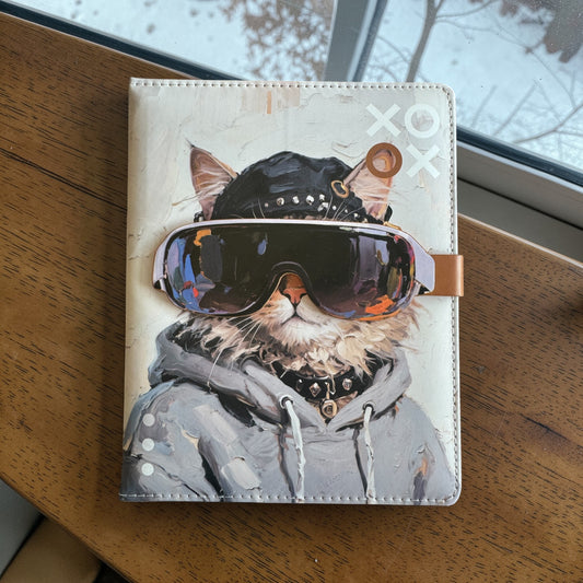 Caderno com fecho magnético