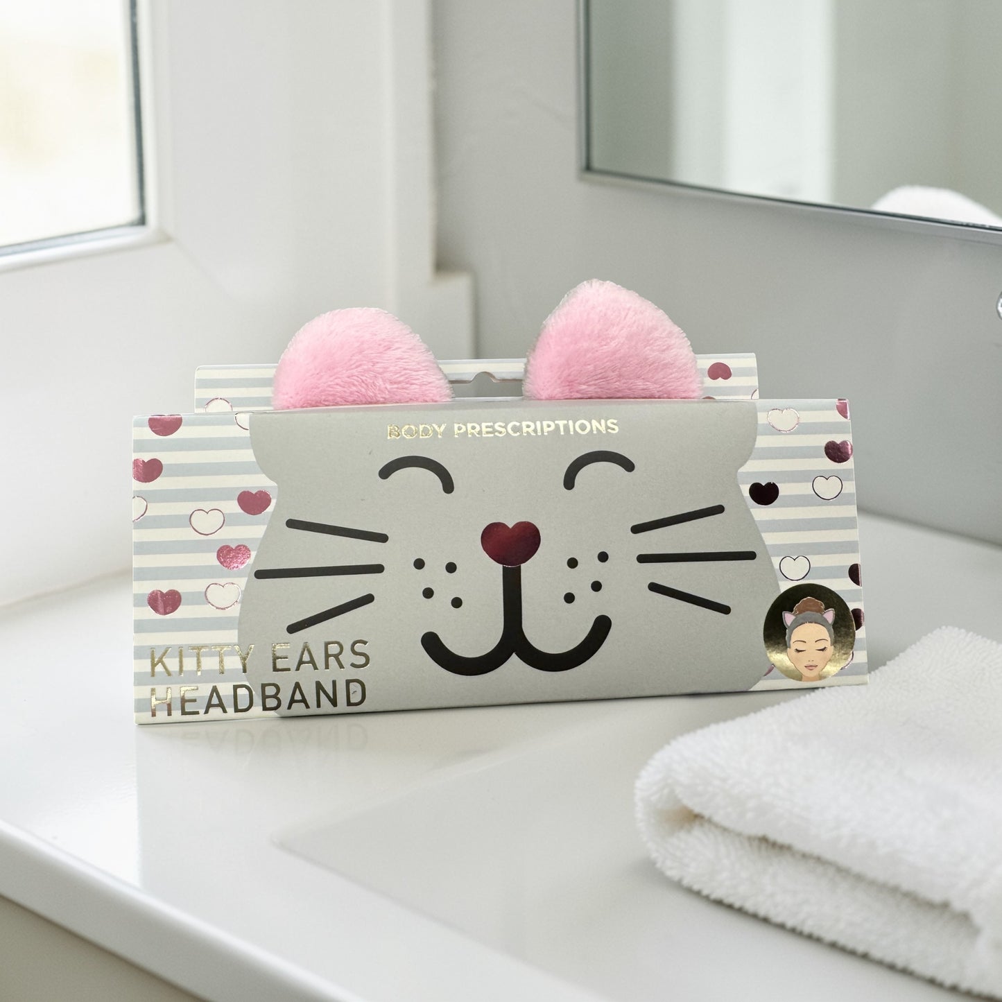 Tiara com orelhas de gatinho