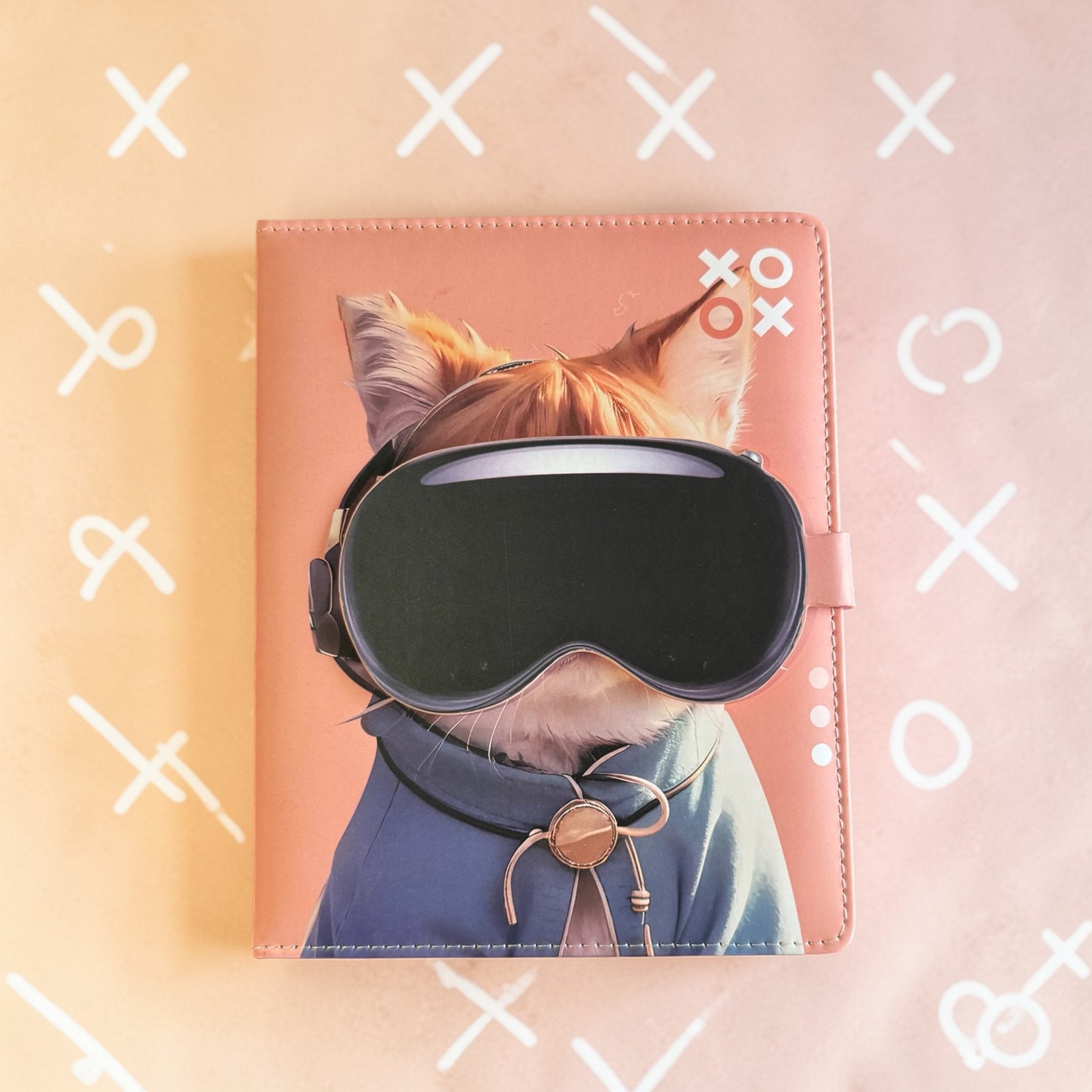 Caderno com fecho magnético