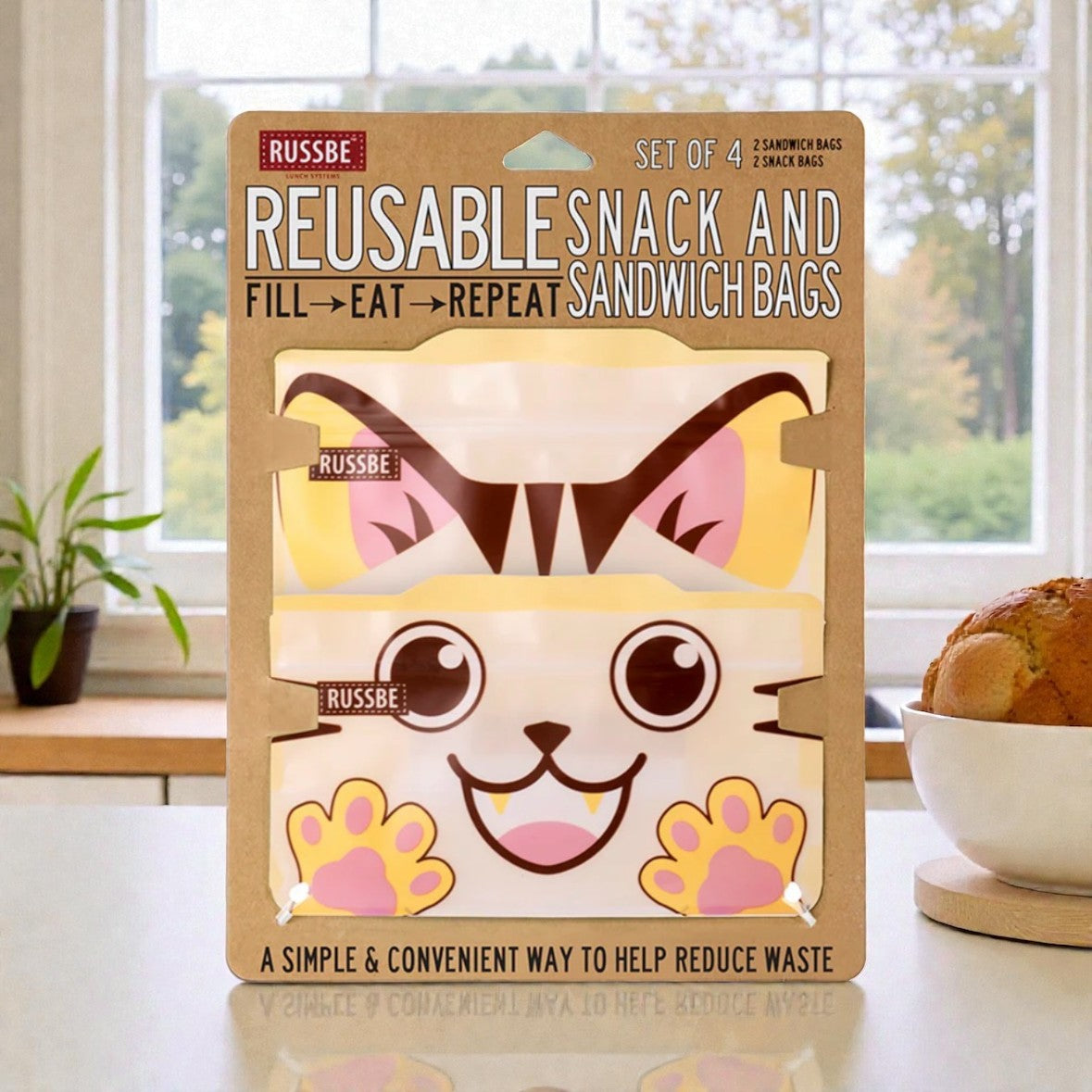 Sacola reutilizável - para lanches e sanduíches