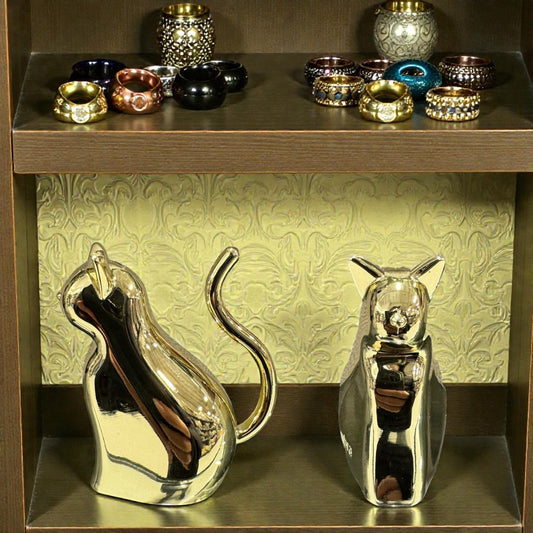 Ornamento - Gato dourado