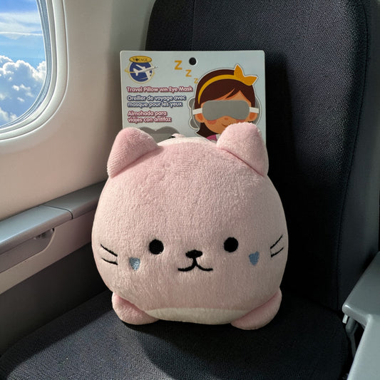 Travesseiro de Viagem com Máscara para Olhos